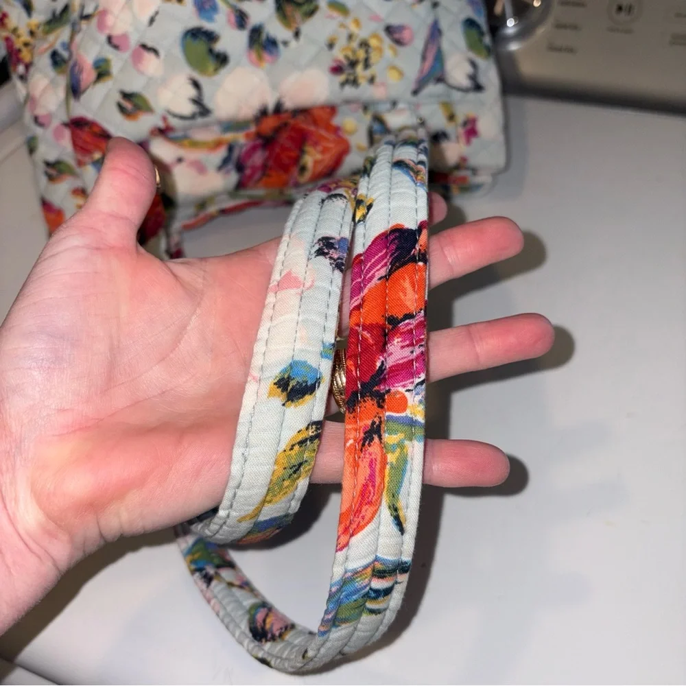 Vera Bradley Sea Air Floral Triple Compartment Large Shoulder Bag